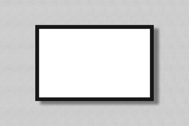 Mockup di cornice per foto minima bianco sfondo testurizzato