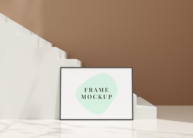 Mockup di cornice per foto poster minimalista