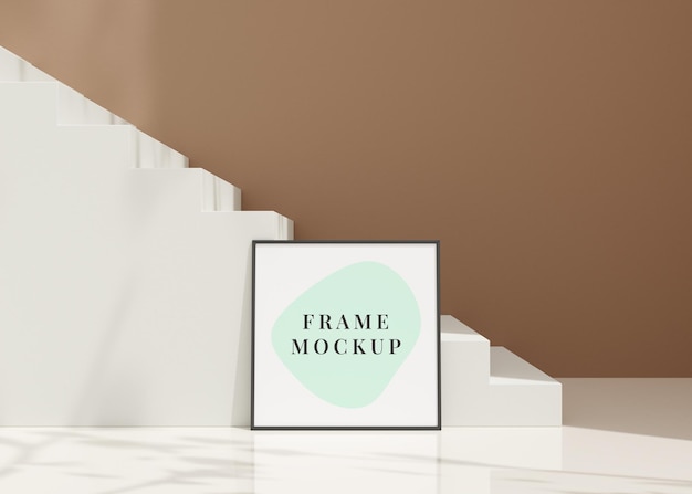 Mockup di cornice per foto poster minimalista