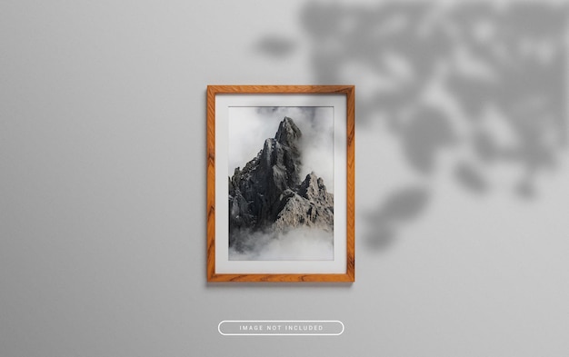 Mockup di cornice per foto realistico 3d reso