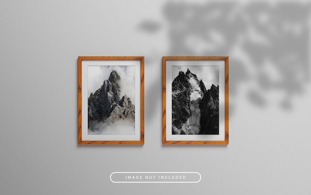 Mockup di cornice per foto realistico 3d reso