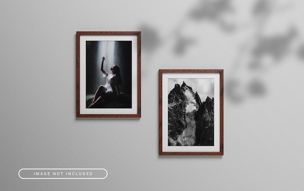 Mockup di cornice per foto realistico 3d reso