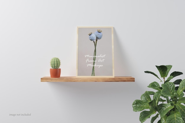 Mockup di cornice ritratto minimalista