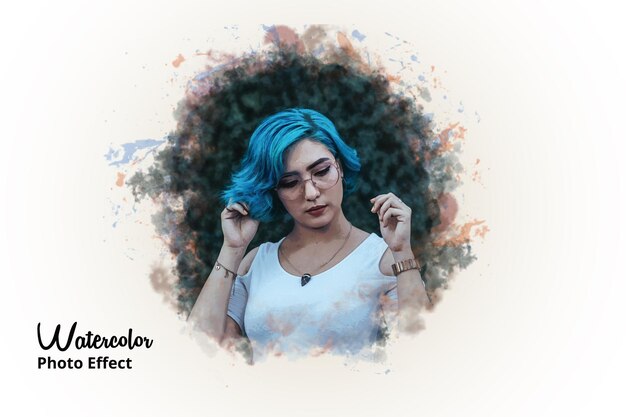 Mockup di cornici per foto ad acquerello Psd Premium