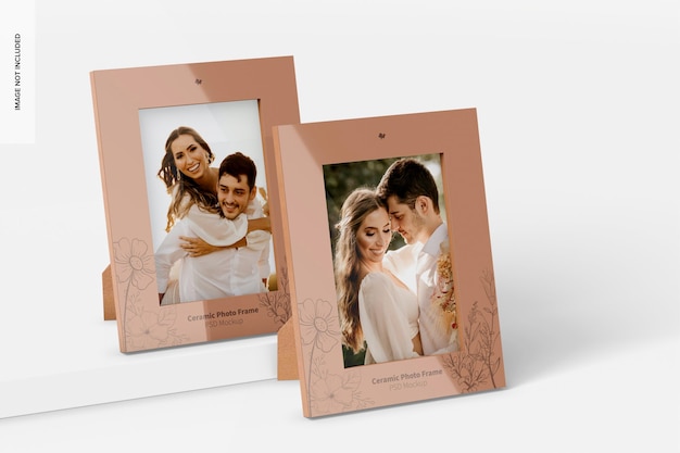 Mockup di cornici per foto in ceramica