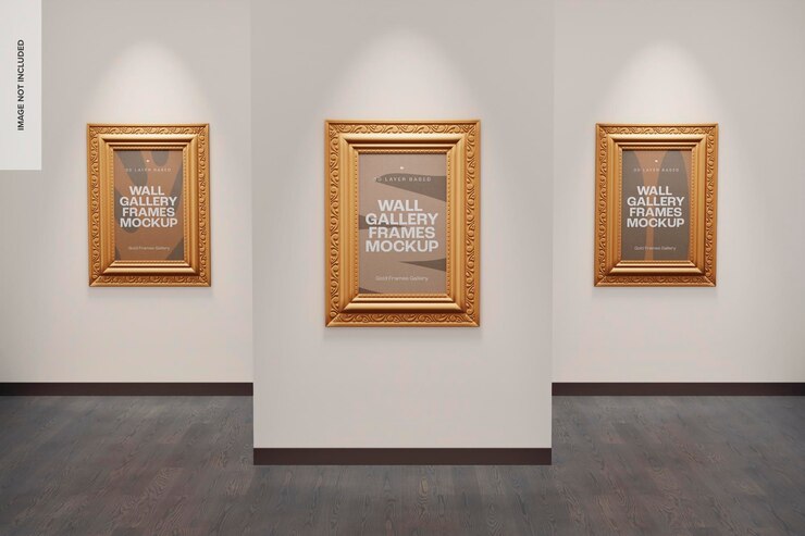 PSD mockup di cornici per gallerie a parete