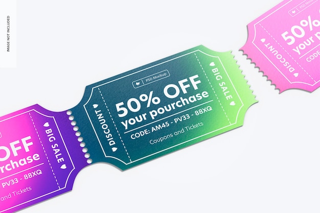 Mockup di coupon