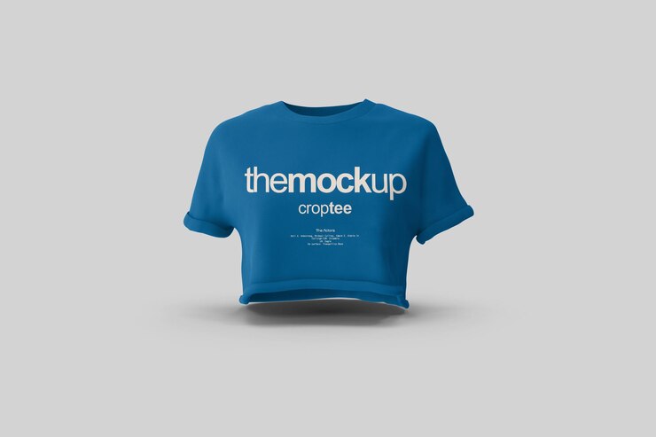 Mockup di Croptee per donne in vista anteriore