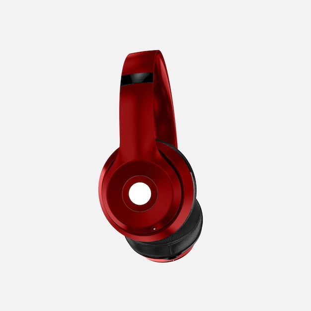 Mockup di cuffie rosse