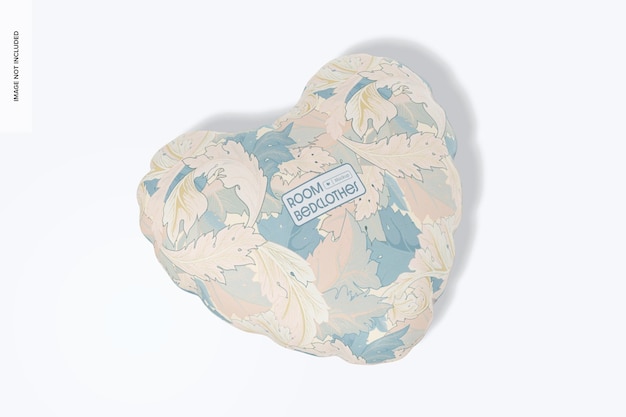 Mockup di cuscino a forma di cuore