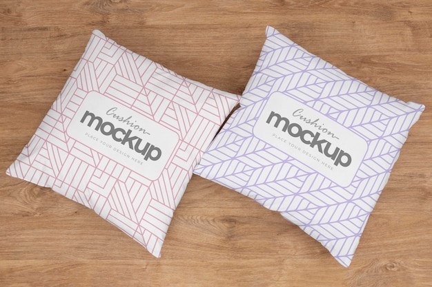 Mockup di design in tessuto cuscino