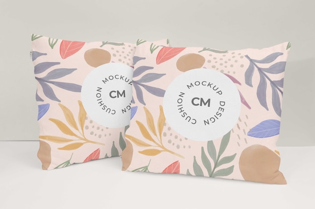 Mockup di design in tessuto cuscino