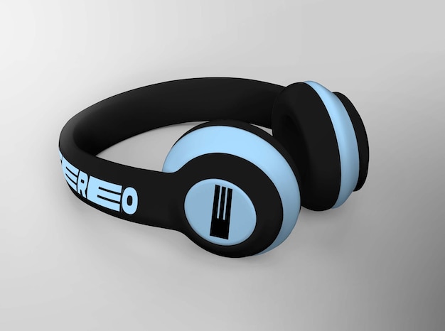 Mockup di design realistico per cuffie