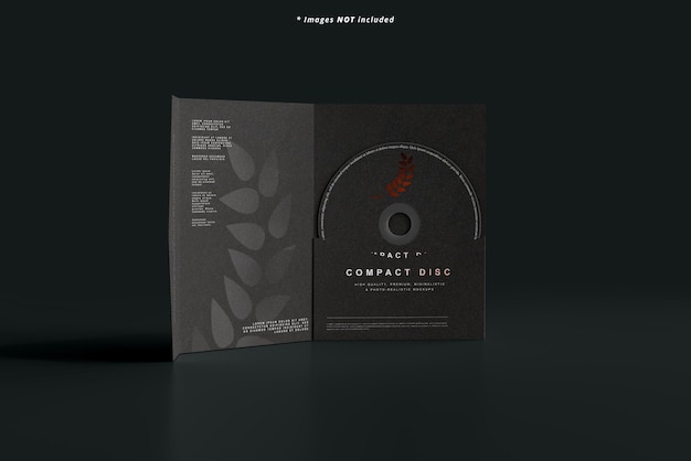 Mockup di disco e custodia