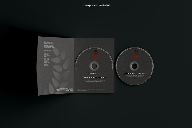 Mockup di disco e custodia