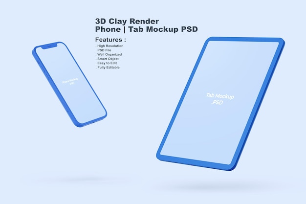 Mockup di dispositivi intelligenti 3D resi