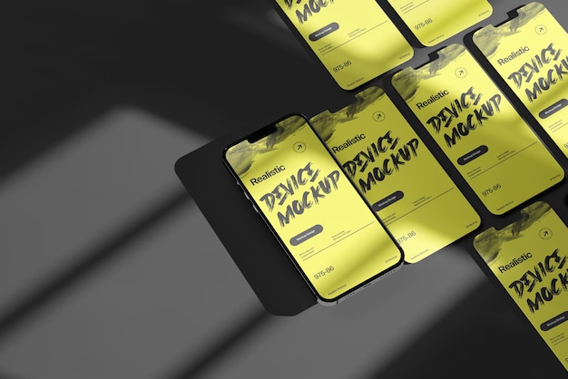 Mockup di dispositivi mobili di alta qualità per la progettazione di app e UI
