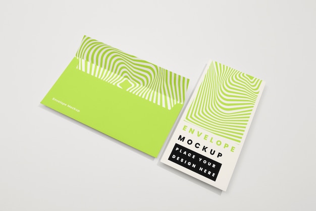 Mockup di disposizione delle buste vuote