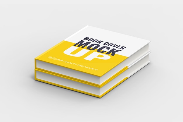 Mockup di due libri con copertina rigida