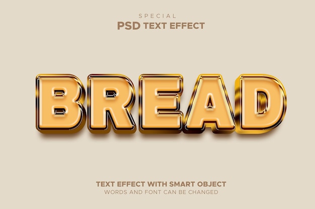 Mockup di effetto stile testo delizioso pane