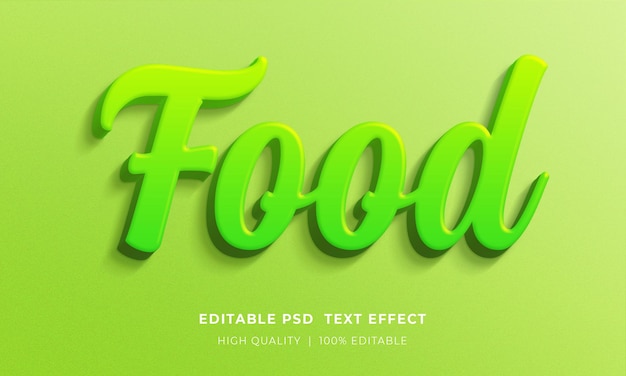 Mockup di effetto testo alimentare