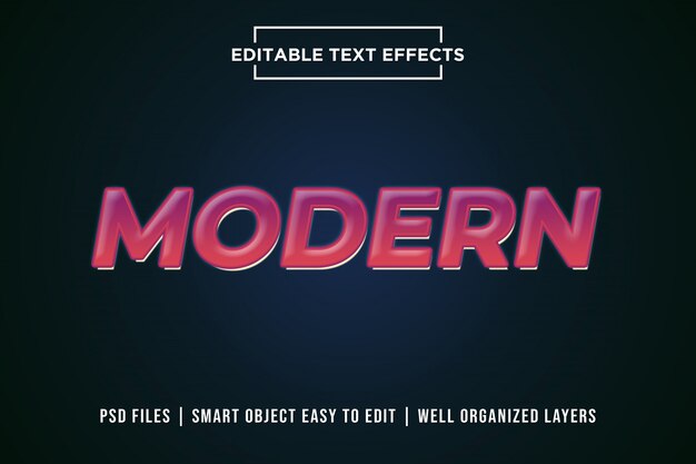 Mockup di effetto testo modificabile a gradiente moderno