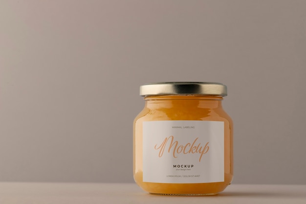 Mockup di etichettatura del barattolo minimo