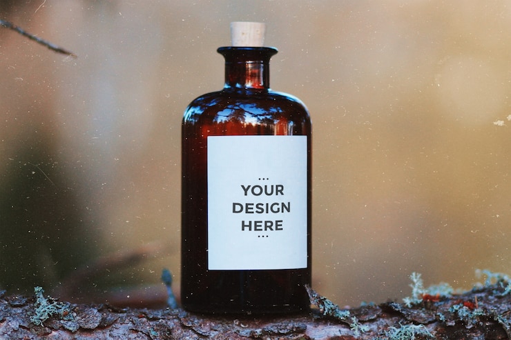 PSD mockup di etichette del prodotto