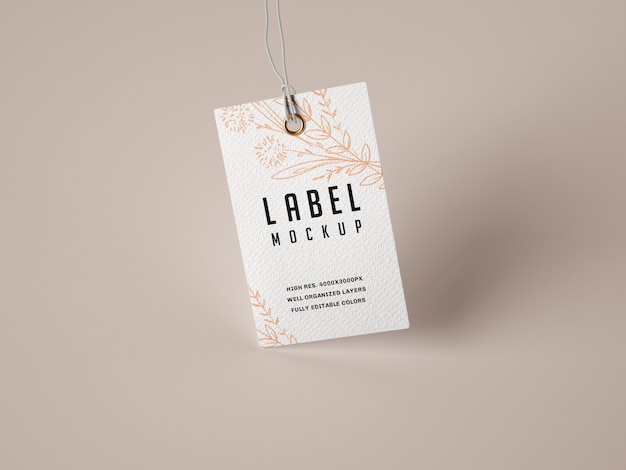 Mockup di etichette di carta