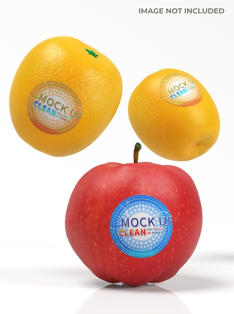mockup di etichette di frutta