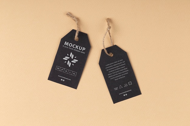 Mockup di etichette in carta ecologica