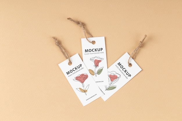 Mockup di etichette in carta ecologica