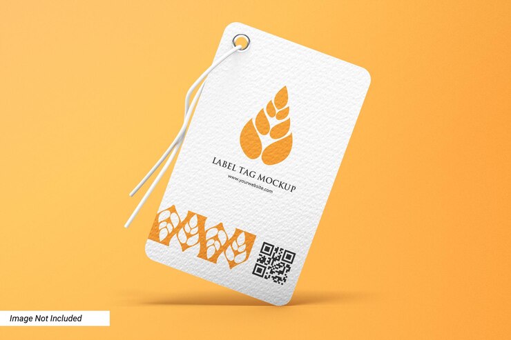 PSD mockup di etichette per etichette di branding