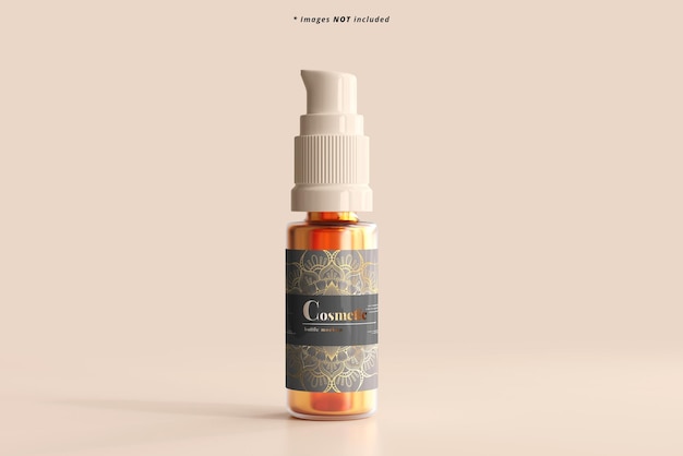 Mockup di etichette per flaconi spray cosmetici