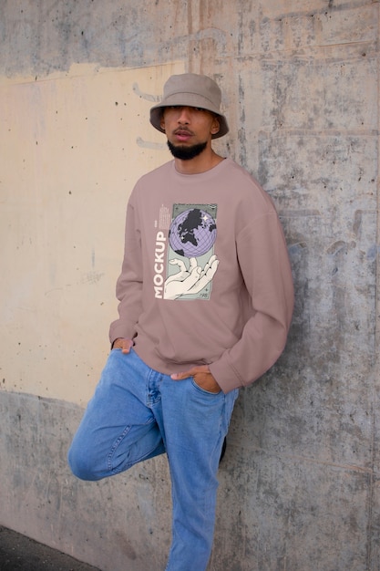 Mockup di felpa urbana