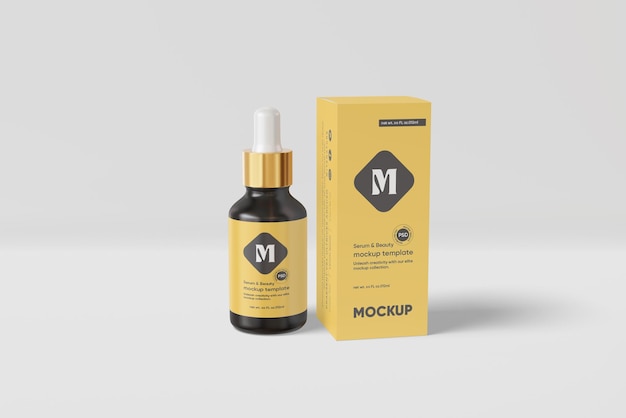 Mockup di flacone contagocce