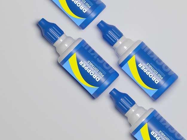 Mockup di flacone contagocce