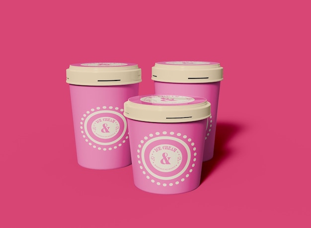 Mockup di gelato vegano