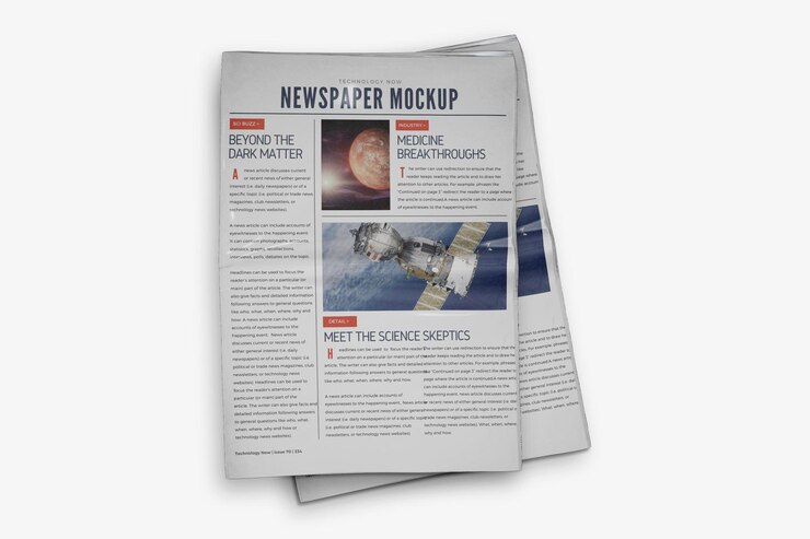 PSD mockup di giornale