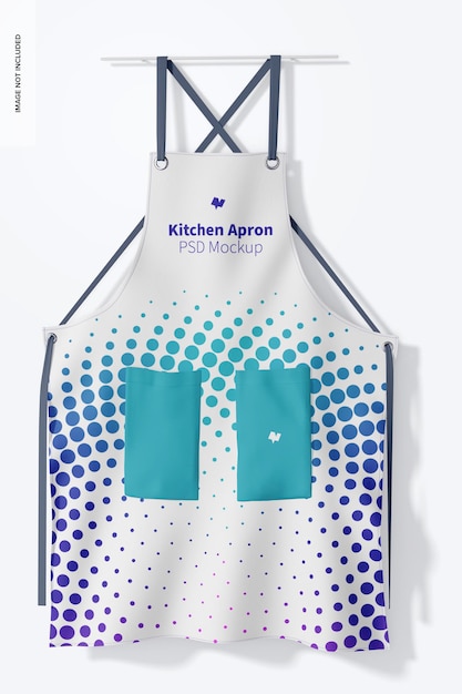 Mockup di grembiule da cucina, vista frontale