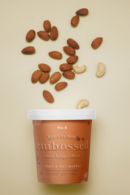 Mockup di imballaggio Acai