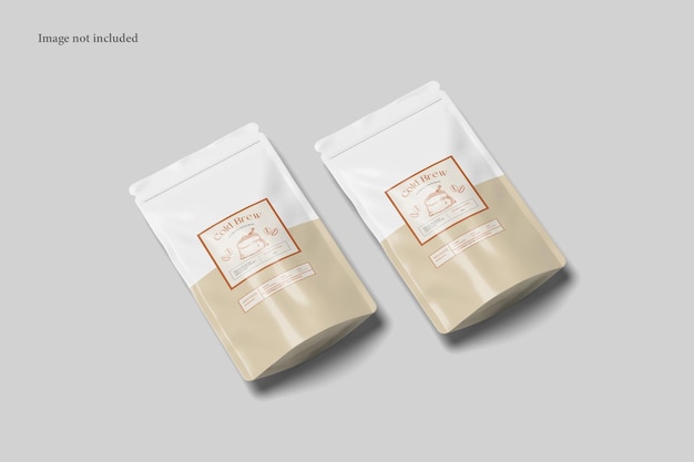 Mockup di imballaggio del sacchetto di plastica