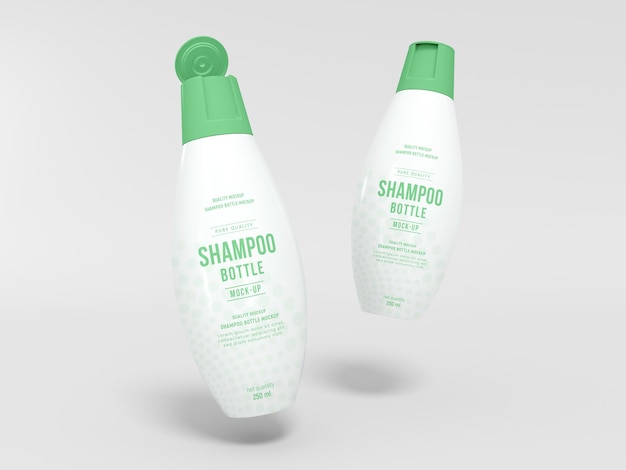 Mockup di imballaggio della bottiglia di shampoo