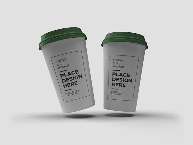 Mockup di imballaggio della tazza di caffè isolato