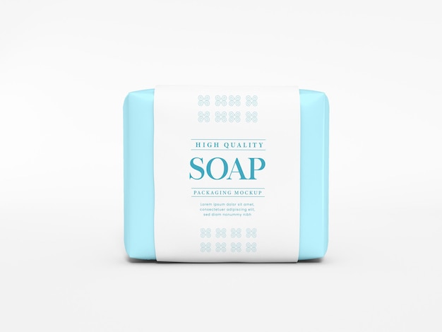 Mockup di imballaggio di saponetta biologica