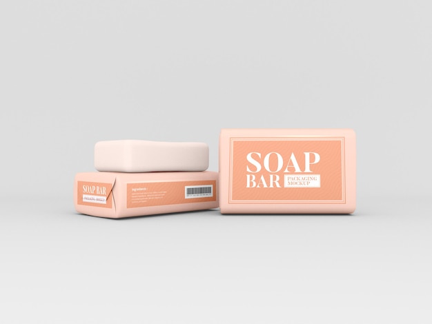 Mockup di imballaggio di saponette