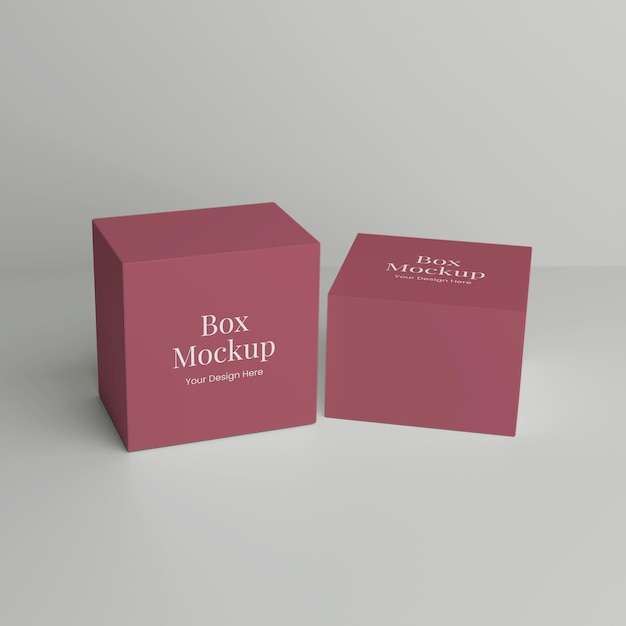 Mockup di imballaggio di scatola semplice