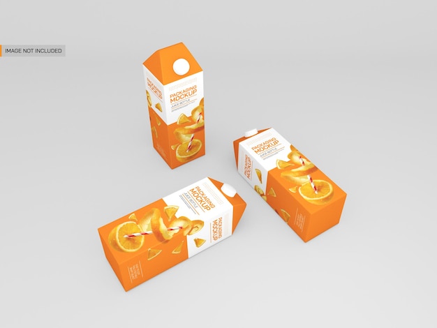 Mockup di imballaggio di succo