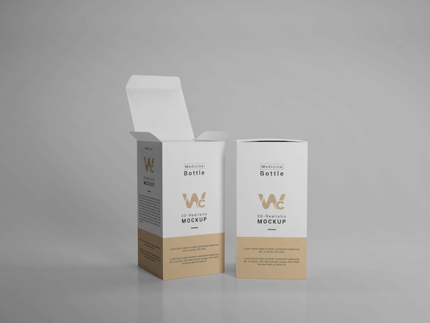 Mockup di imballaggio in scatola