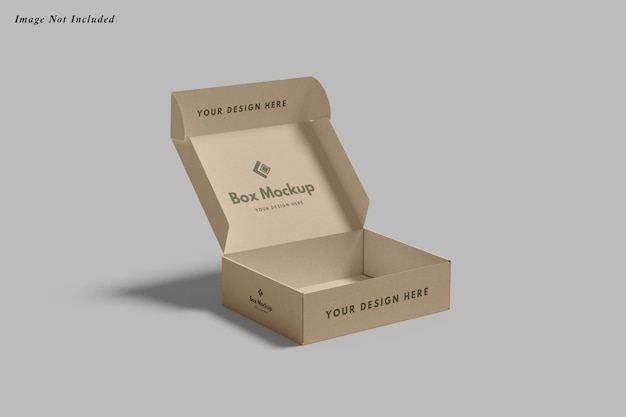 Mockup di imballaggio in scatola